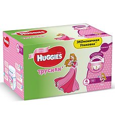 Huggies 9402652 Хаггис Трусики-подгузники для девочек (размер 4, 9-14кг), 104 шт., фото 2