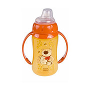 Canpol babies 250930156 Поильник обучающий с силиконовым носиком и ручками, оранжевый, 320 мл. 6м+