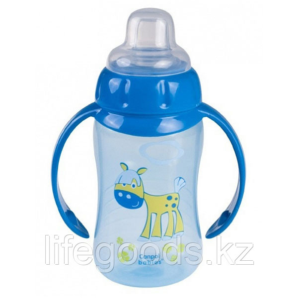 Canpol babies 250930157 Поильник обучающий с силиконовым носиком и ручками, синий, 320 мл. 6м+