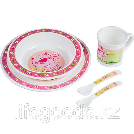 Canpol babies 210307210 Набор обеденный пластиковый, розовый, 12м+, фото 2