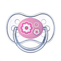 Canpol babies 250989181 Пустышка симметричная силиконовая, 0-6 Newborn baby, цвет: розовый