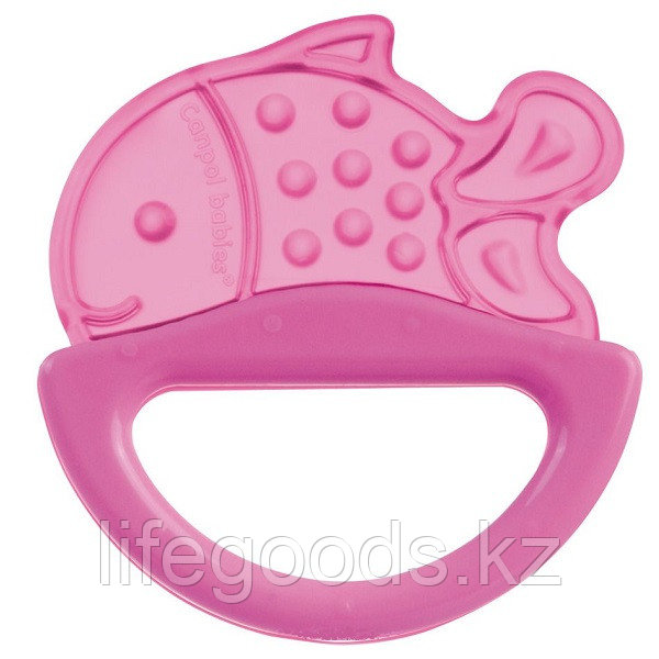 Canpol babies 250930500 Погремушка с эластичным прорезывателем, 0+, цвет: розовый, форма: рыбка