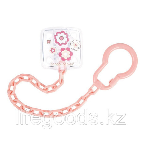 Canpol babies 250930533 Клипса-держатель для пустышек для новорожденных, 0+ Newborn baby, (розовый), фото 2