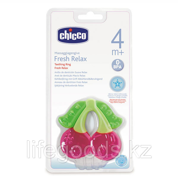 Chicco 310412040 Прорезыватель-игрушка Fresh RelaxВишня", 4м+ - фото 3 - id-p95636929