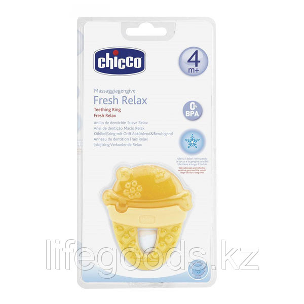 Chicco 310412059 Прорезыватель-игрушка Fresh RelaxМороженое", желтое, 4м+ - фото 3 - id-p95636931