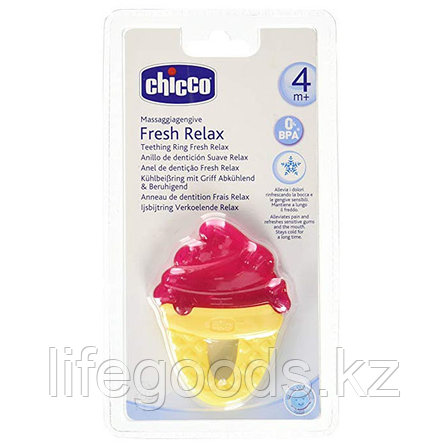 Chicco 310412049 Прорезыватель-игрушка Fresh RelaxМороженое", красное, 4м+, фото 2