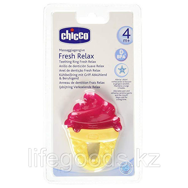 Chicco 310412049 Прорезыватель-игрушка Fresh RelaxМороженое", красное, 4м+ - фото 2 - id-p95636934