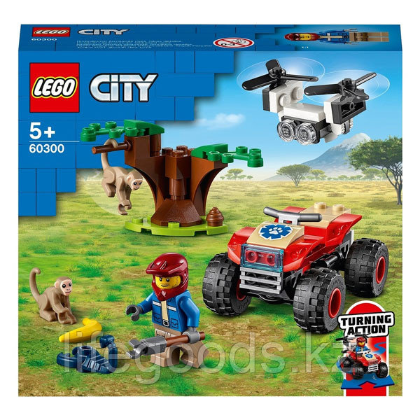 LEGO City 60300 Конструктор ЛЕГО Город Wildlife: Спасательный вездеход для зверей - фото 3 - id-p95636067
