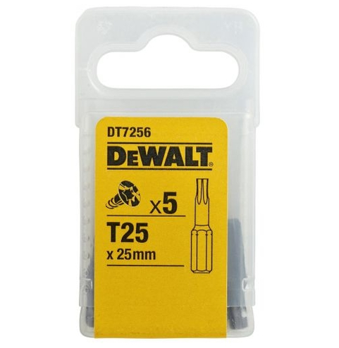 DeWalt, DT7256, Насадки  Torsion  для шурупов со шлицем Torx, T25 x 25 мм, 5 шт.