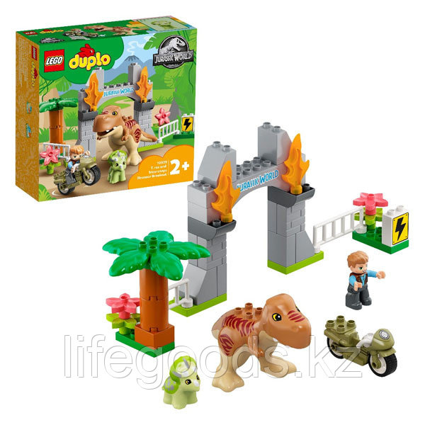 LEGO DUPLO 10939 Конструктор ЛЕГО ДУПЛО Jurassic World Побег динозавров: тираннозавр и трицератопс