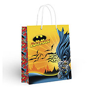 Batman 286625 Пакет подарочный большой (желтый с красным), 250*350*100 мм