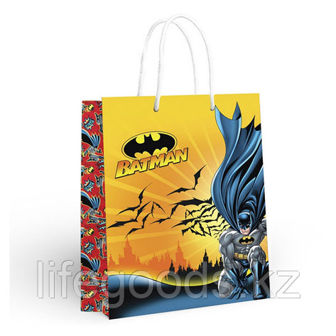 Batman 286625 Пакет подарочный большой (желтый с красным), 250*350*100 мм, фото 1
