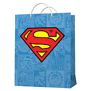 Superman 287065 Пакет подарочный большой (голубой с лого), 220*310*100 мм