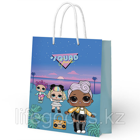 L.O.L. Surprise! 286619 Пакет подарочный большой (бирюзовый с закатом), 250*350*100 мм, фото 1