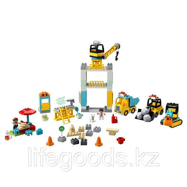 LEGO DUPLO Town 10933 Конструктор ЛЕГО ДУПЛО Башенный кран на стройке - фото 2 - id-p95636260