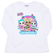 FD-3D19L-110 Футболка LOL с длинным рукавомБЛЕСК", белая