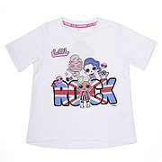 FK-12D20L-110 Футболка LOL с коротким рукавом ROCK белая