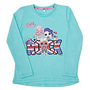 FD-12D20L-110 Футболка LOL с длинным рукавом ROCK бирюзовая