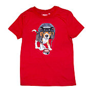 RED MACHINE RM20037 Футболка детская краснаяСобака в шлеме"