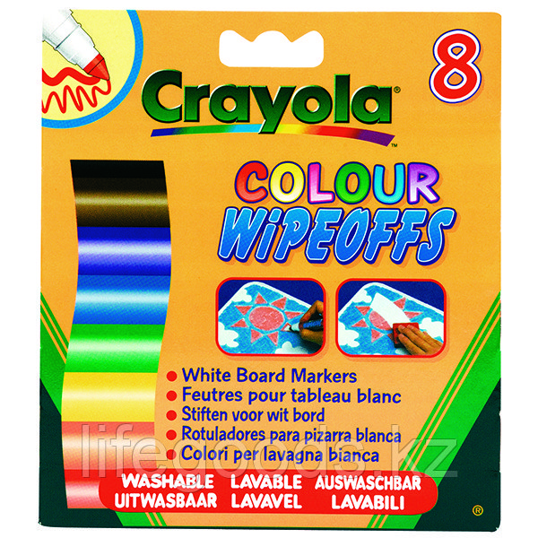 Crayola 8223 Фломастеры8 цветов радуги" для белой доски