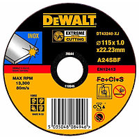 DeWalt, DT43240, Отрезной круг по INOX EXTREME для УШМ, 115 x 22.2 x 1 мм, тип 1 (плоский)