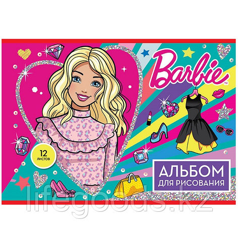 Канцелярия BRA12-001 АЛЬБОМ ДЛЯ РИСОВАНИЯ 12 ЛИСТОВ: BARBIE, фото 2