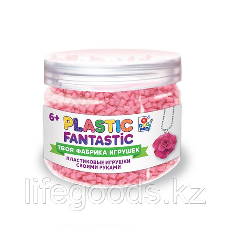 1toy T20217 Plastic Fantastic Гранулированный пластик в баночке 95 г, (розовый с аксессуарами), фото 2