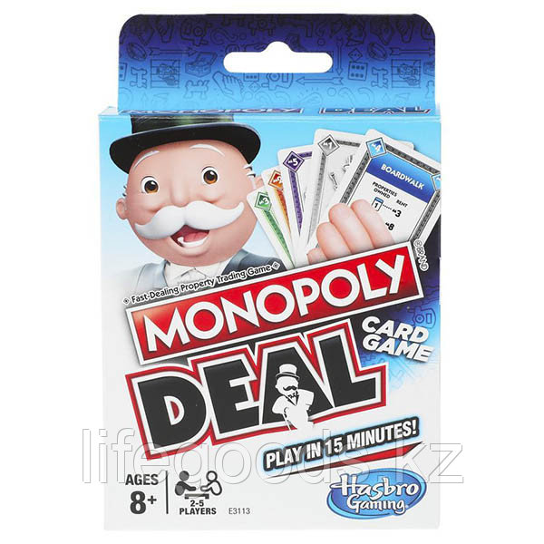 Hasbro Monopoly E3113 Настольная игра карточная Монополия СДЕЛКА - фото 2 - id-p95639677