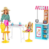 Mattel Barbie GBK87 Барби Игровой набор Магазин кафе мороженое с куклой Барби и Челси