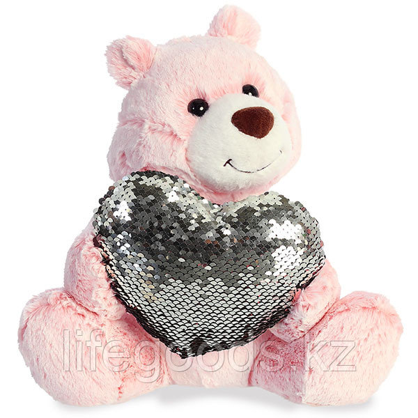 Aurora 190114A Аврора Медведь Большое сердце розовый 30 см. - фото 2 - id-p95639720