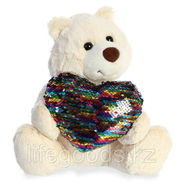 Aurora 190114B Аврора Медведь Большое сердце кремовый 30 см. - фото 1 - id-p95639734