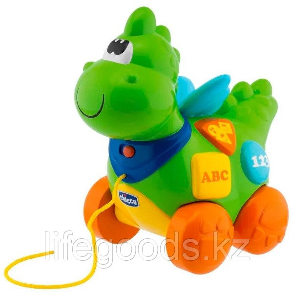 CHICCO TOYS 69033 Говорящий дракон на колесиках (рус/англ) с 9 месяцев