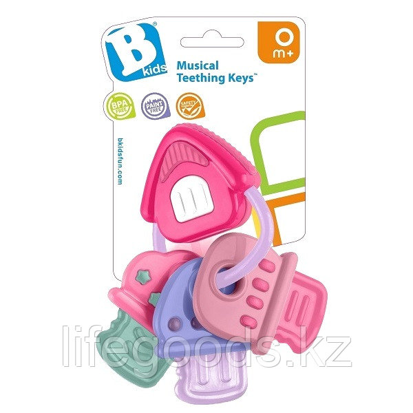 B kids 004902 Музыкальная игрушкаКлючи" (розовая) - фото 2 - id-p95636599