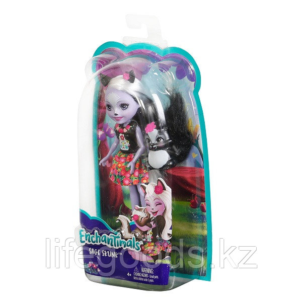 Mattel Enchantimals DYC75 Кукла Седж Скунси, 15 см - фото 7 - id-p95638324