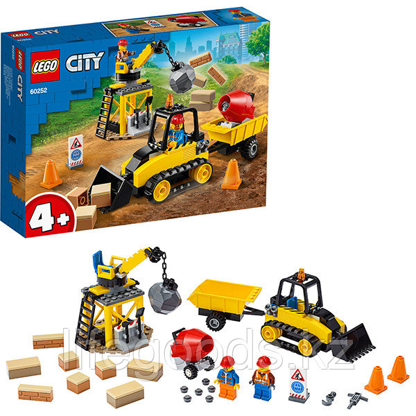 LEGO City 60252 Конструктор ЛЕГО Город Great Vehicles Строительный бульдозер - фото 1 - id-p95636636