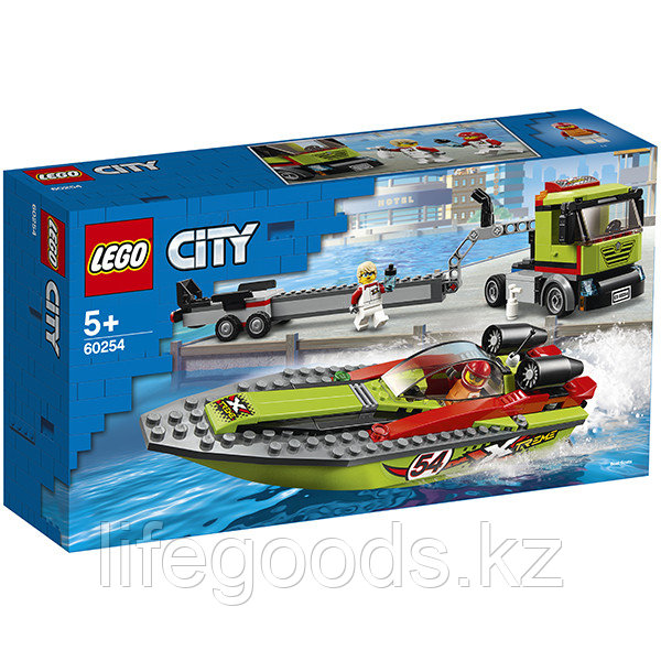 LEGO City 60254 Конструктор ЛЕГО Город Great Vehicles Транспортировщик скоростных катеров - фото 4 - id-p95636643