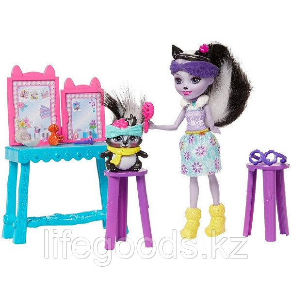 Mattel Enchantimals GJX34 Кукла с аксессуарами Сэйдж Скунси и Кейпер - фото 4 - id-p95638343