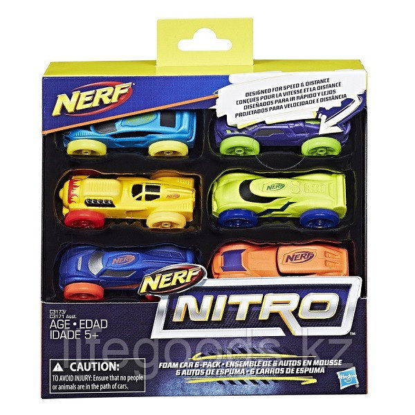 Hasbro Nerf C3171 Машинки Нёрф Нитро 6 штук - фото 4 - id-p95636675