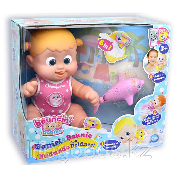 Bouncin' Babies 801011 Кукла плавающая с дельфином, 35 см - фото 3 - id-p95638437