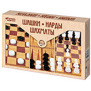 Десятое королевство TD03872 Игра настольнаяШашки, Нарды, Шахматы" (большие)