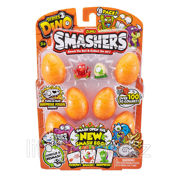 Zuru Smashers 7438 Smashers Дино-сюрприз в яйце, 8 шт - фото 1 - id-p95638682