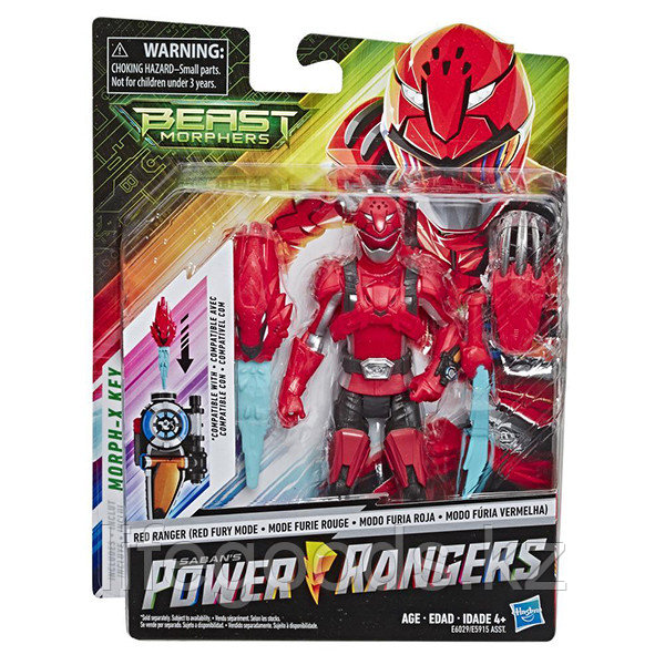 Hasbro Power Rangers E6029 Красный Рейнджер с боевым ключом - фото 2 - id-p95640385