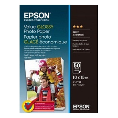 Бумага Epson A6 (10x15), 183г/м2, 50 листов, глянцевая
