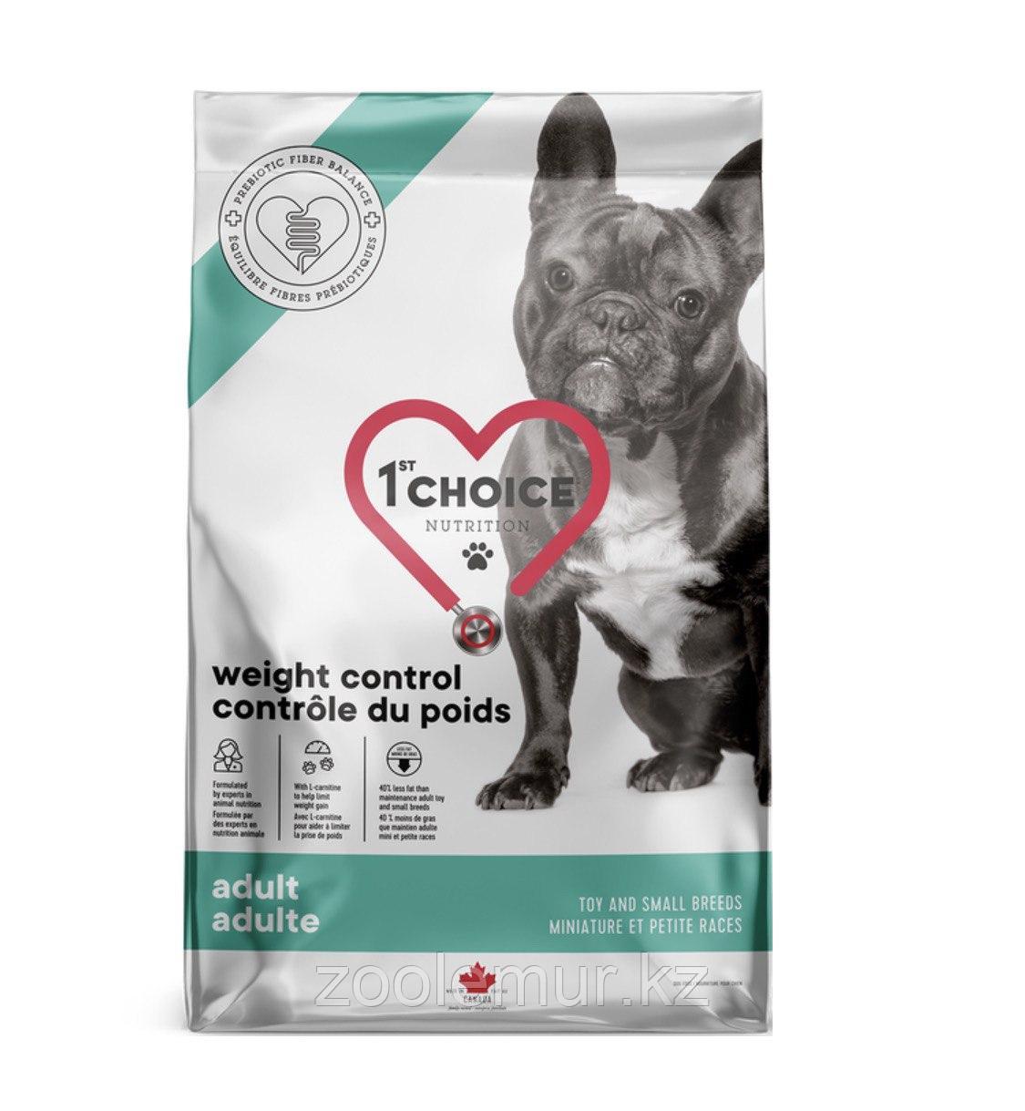 1`st CHOICE WEIGHT CONTROL Контроль Веса сухой корм для взрослых собак малых и средних пород, 2кг