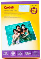 Бумага Kodak 4R (10.2x15.2), 200г/м2, 100 листов, глянцевая, Premium Photo Paper