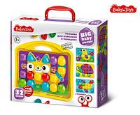 Baby Toys Мозаика для малышей в чемодане «Котик» 32 элементов, d4,5