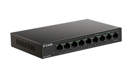 D-link DES-1009MP коммутатор неуправляемый, 8 портов РоЕ 802.3af/at, PoE-бюджет 117