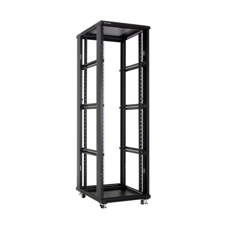 Шкаф напольный 42U, 600*1000*2000, цвет чёрный, передняя дверь стеклянная Linkbasic - фото 4 - id-p95666001