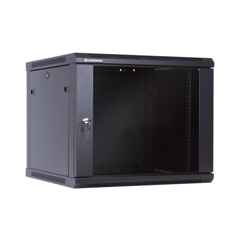 9U Телекоммуникационный шкаф настенный, 600*600*500, цвет черный LinkBasic - фото 1 - id-p95666010