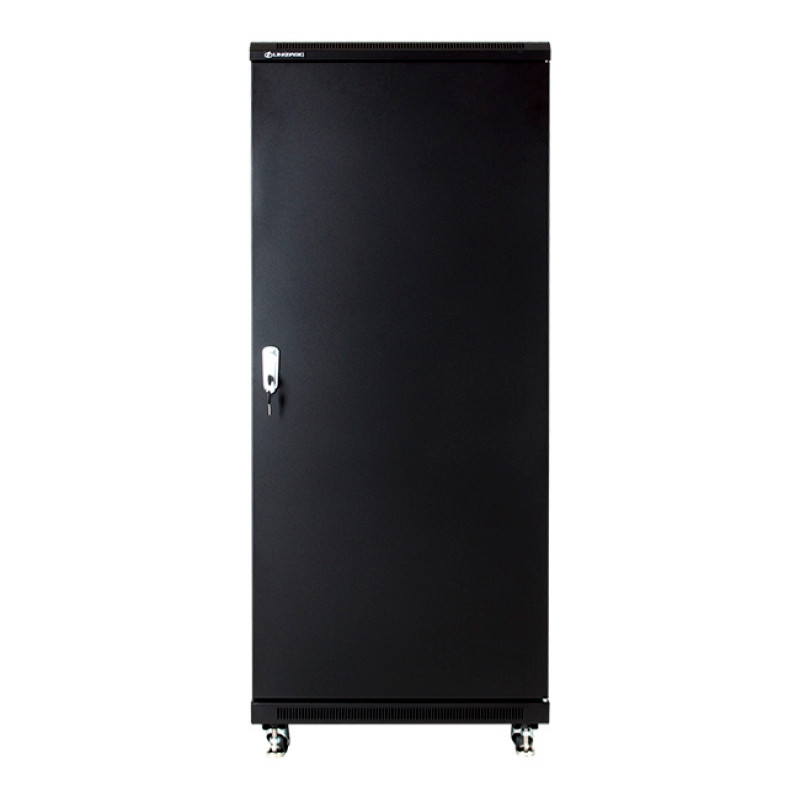 Шкаф напольный 32U, 600*600*1600, цвет чёрный, передняя дверь стеклянная, LinkBasic - фото 3 - id-p95666025